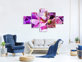 5-piece-canvas-print-orchid-paradise