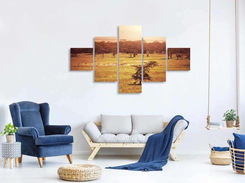 5-piece-canvas-print-picturesque-africa