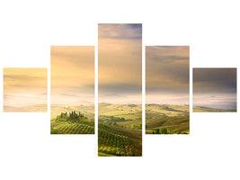 5-piece-canvas-print-podere-belvedere-sunrise