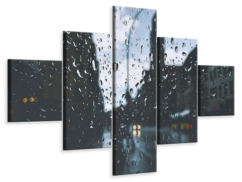 5-piece-canvas-print-raindrops-on-the-windowpane