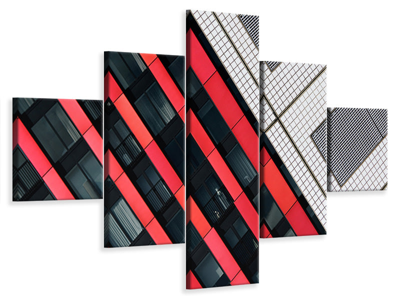 5-piece-canvas-print-red-diagonals