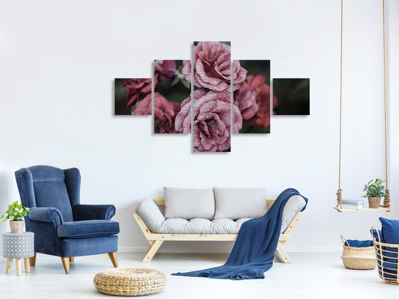 5-piece-canvas-print-romantic-roses