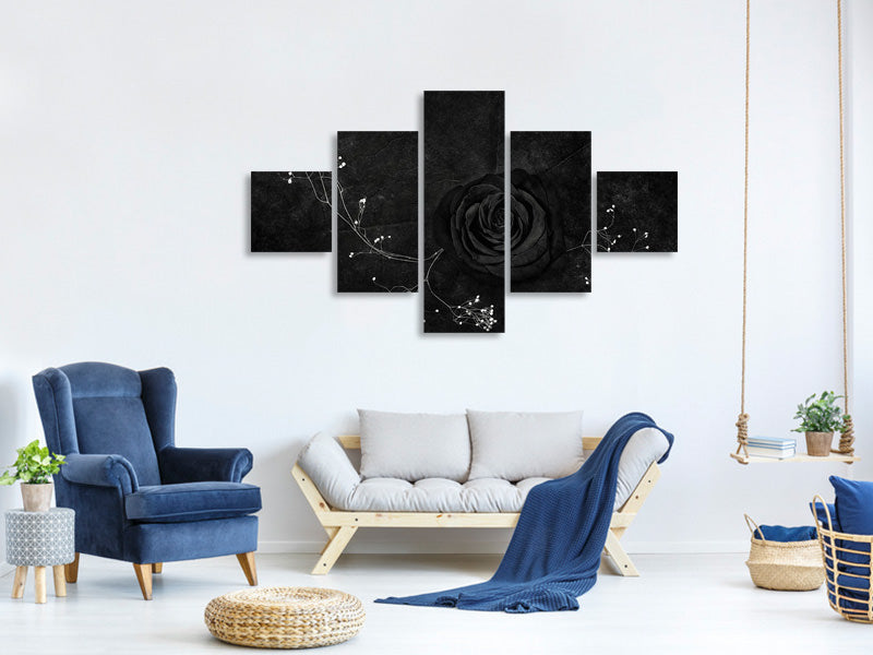 5-piece-canvas-print-rose-noire