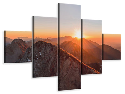 5-piece-canvas-print-running-on-the-ridge