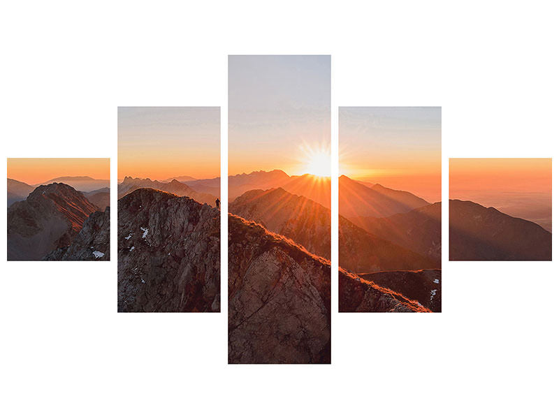 5-piece-canvas-print-running-on-the-ridge