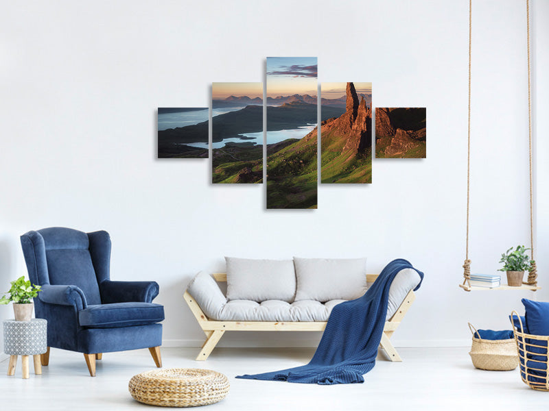 5-piece-canvas-print-scotland-old-man-of-storr