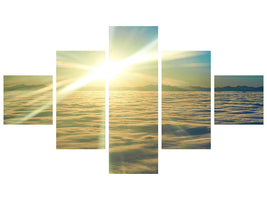 5-piece-canvas-print-sunrise-above-the-clouds