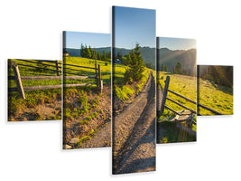 5-piece-canvas-print-sunrise-at-mountain