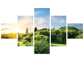 5-piece-canvas-print-sunrise-in-the-park