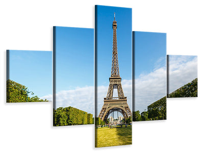 5-piece-canvas-print-the-eiffel-tower-in-paris