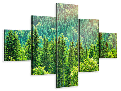 5-piece-canvas-print-the-forest-hill