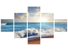 5-piece-canvas-print-the-waves-of-the-sea