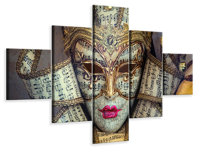 5-piece-canvas-print-venetian-mask