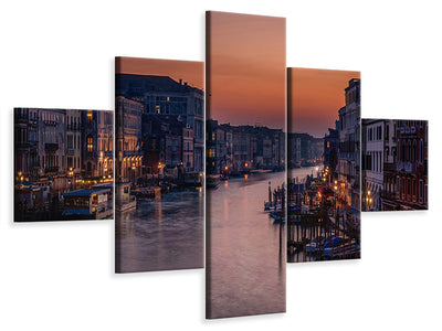 5-piece-canvas-print-venice-grand-canal-at-sunset