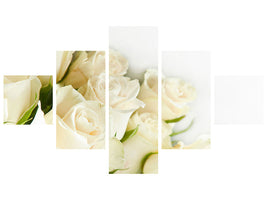 5-piece-canvas-print-white-roses