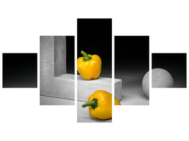 5-piece-canvas-print-yellow-bell-peppers