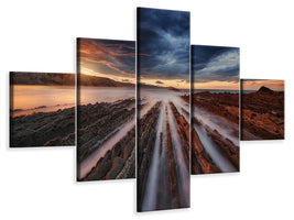 5-piece-canvas-print-zumaia-flysch-vi