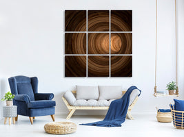 9-piece-canvas-print-abstract-tunnel