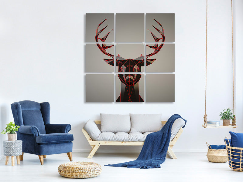 9-piece-canvas-print-antlers