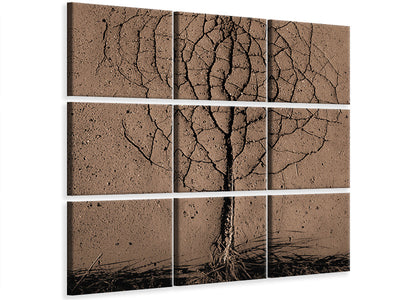 9-piece-canvas-print-asphalt-tree