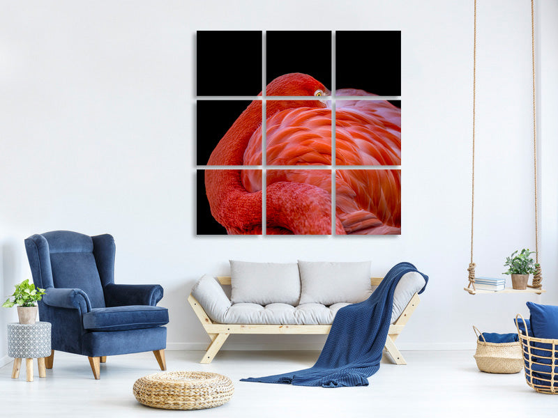 9-piece-canvas-print-flamingo-a