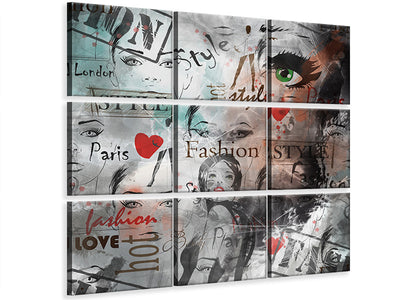9-piece-canvas-print-i-love-paris