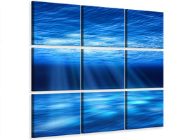 9-piece-canvas-print-light-under-water