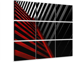 9-piece-canvas-print-silver-red