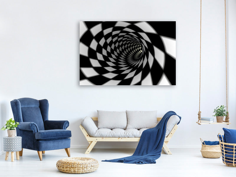 canvas-print-abstract-tunnel-black-white