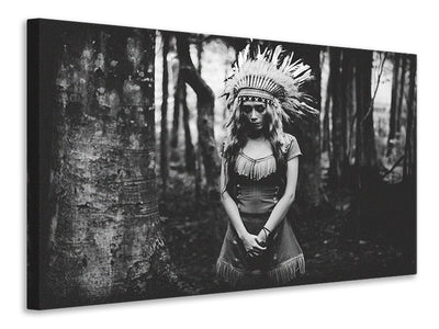 canvas-print-black-and-white-mood-in-the-forest