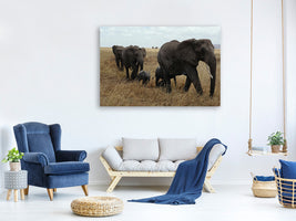 canvas-print-elephant-family