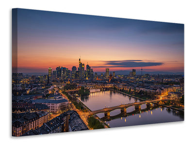canvas-print-frankfurt-skyline-at-sunset