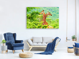 canvas-print-giraffes-love