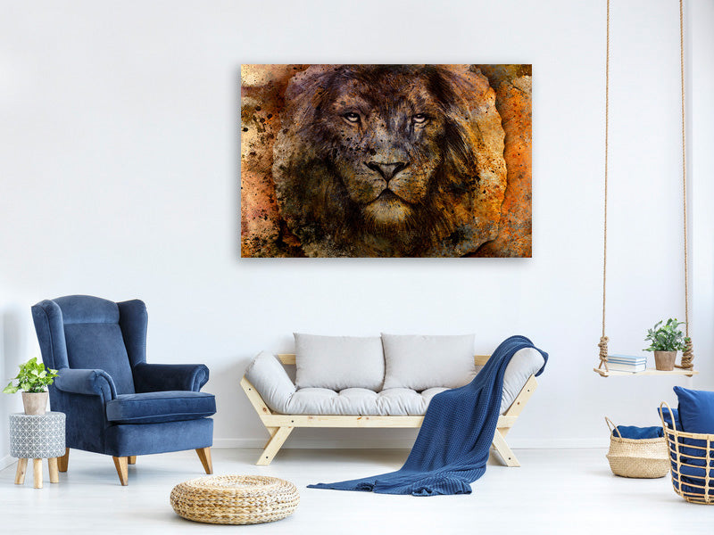 canvas-print-portrait-of-a-lion-ii