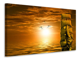 canvas-print-sailing-ship-in-the-sunset