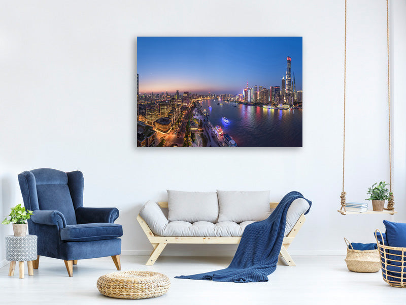 canvas-print-the-blue-hour-in-shanghai