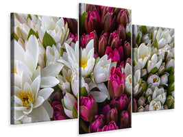 modern-3-piece-canvas-print-a-bouquet-of-water-lilies