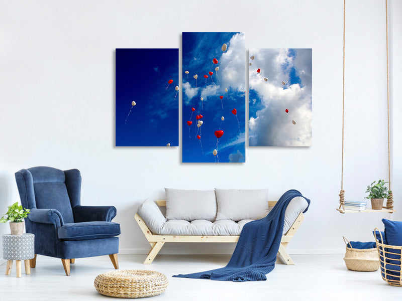 modern-3-piece-canvas-print-a-sky-full-of-hearts