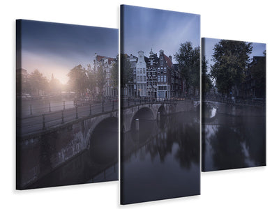 modern-3-piece-canvas-print-amsterdam-morning-ii