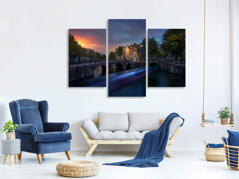 modern-3-piece-canvas-print-amsterdam-sunset