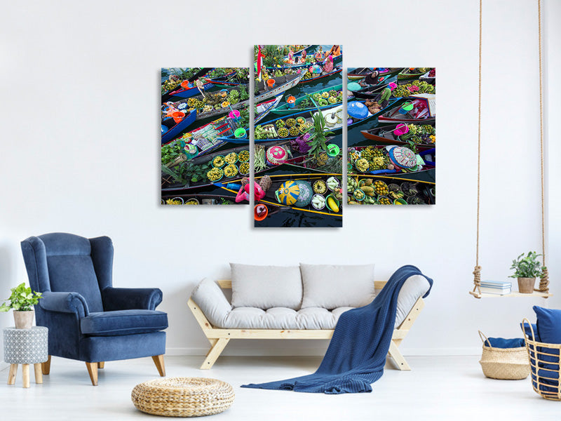modern-3-piece-canvas-print-banjarmasin-floating-market
