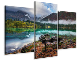 modern-3-piece-canvas-print-bench-by-the-lake