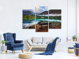 modern-3-piece-canvas-print-bench-by-the-lake