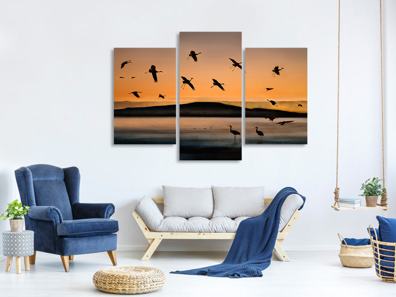 modern-3-piece-canvas-print-fly-in-at-sunset