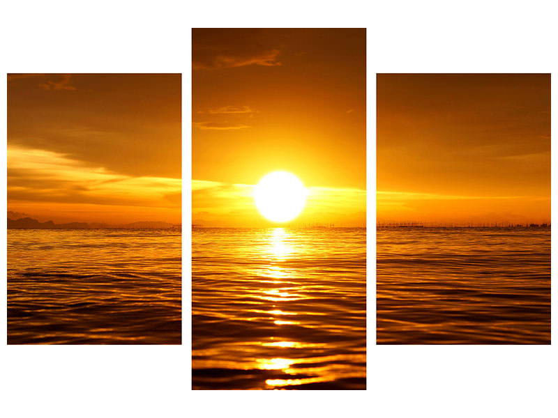 modern-3-piece-canvas-print-glowing-sunset-on-the-water
