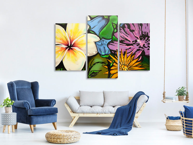 modern-3-piece-canvas-print-graffiti-flowers