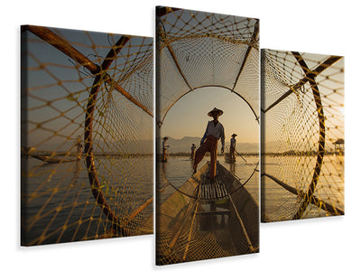 modern-3-piece-canvas-print-inle-fisherman