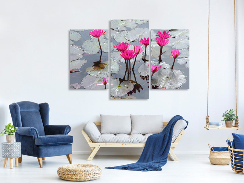 modern-3-piece-canvas-print-jump-in-the-lily-pond