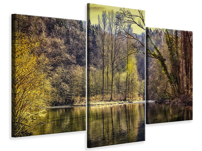 modern-3-piece-canvas-print-lake-in-the-forest