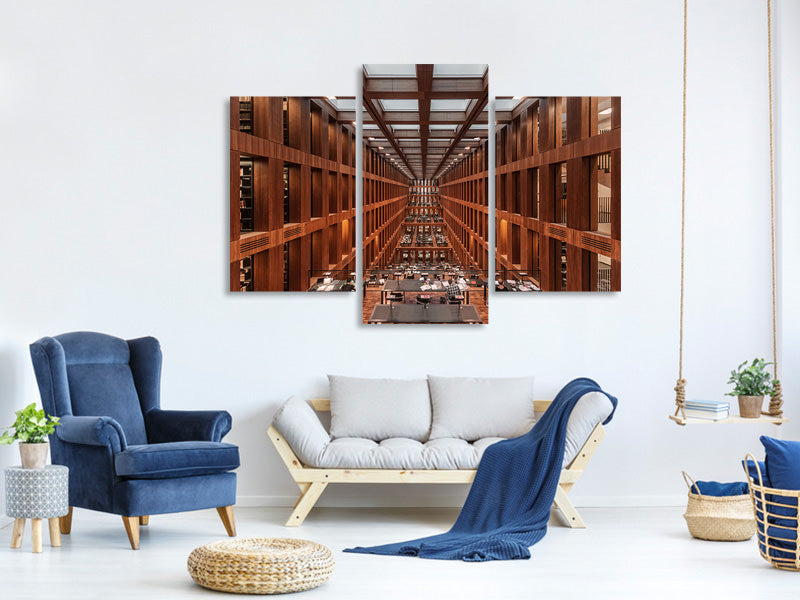 modern-3-piece-canvas-print-library-in-berlin